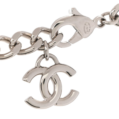 Chanel Metal Patent CC Double Chain Choker Black Silver 4 of 5