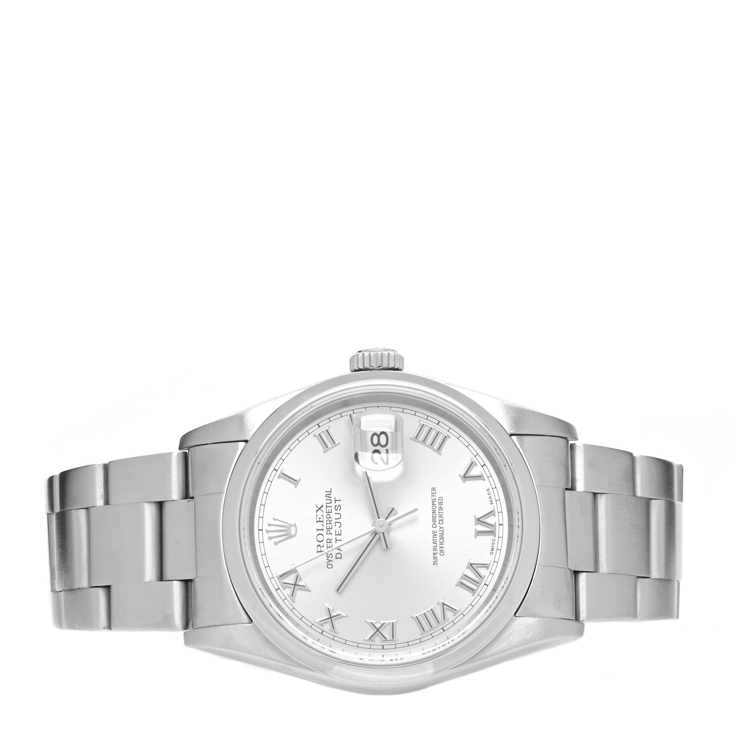 Rolex Stainless Steel 36mm Oyster Perpetual Datejust Watch Silver Roman 16200 2 of 4