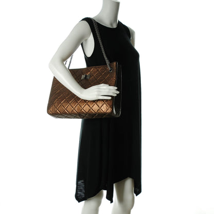 Chanel Aged Calfskin Quilted Reissue 2.55 Tote Bronze 2 of 7