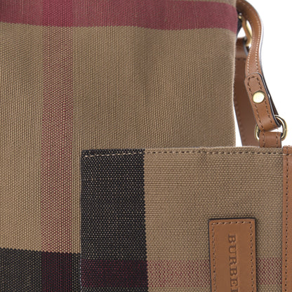Burberry Canvas Mega Check Mini Ashby Tassel Crossbody Saddle Brown 8 of 8