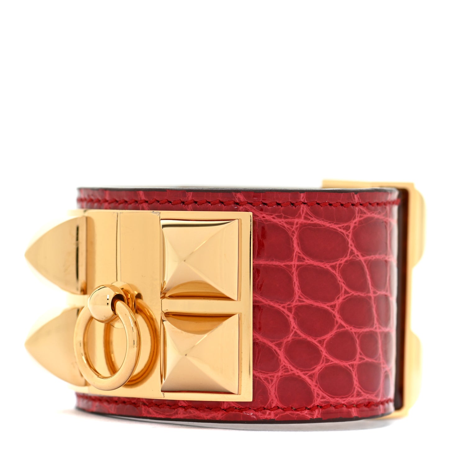 Shiny Alligator Collier De Chien CDC Bracelet T2 Braise