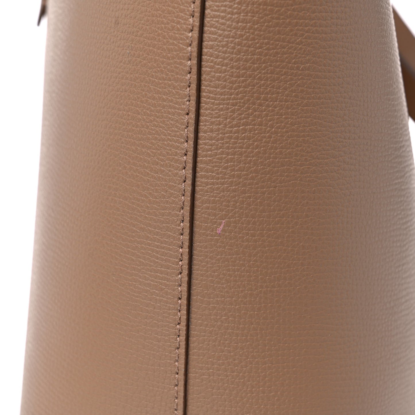 Calfskin TB Motif Embossed Medium Tote Camel