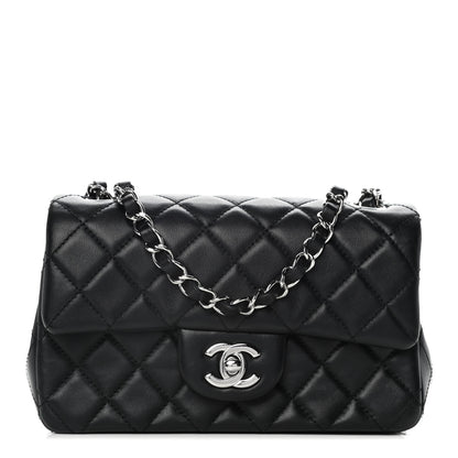Chanel Lambskin Quilted Mini Rectangular Flap Black 1 of 11