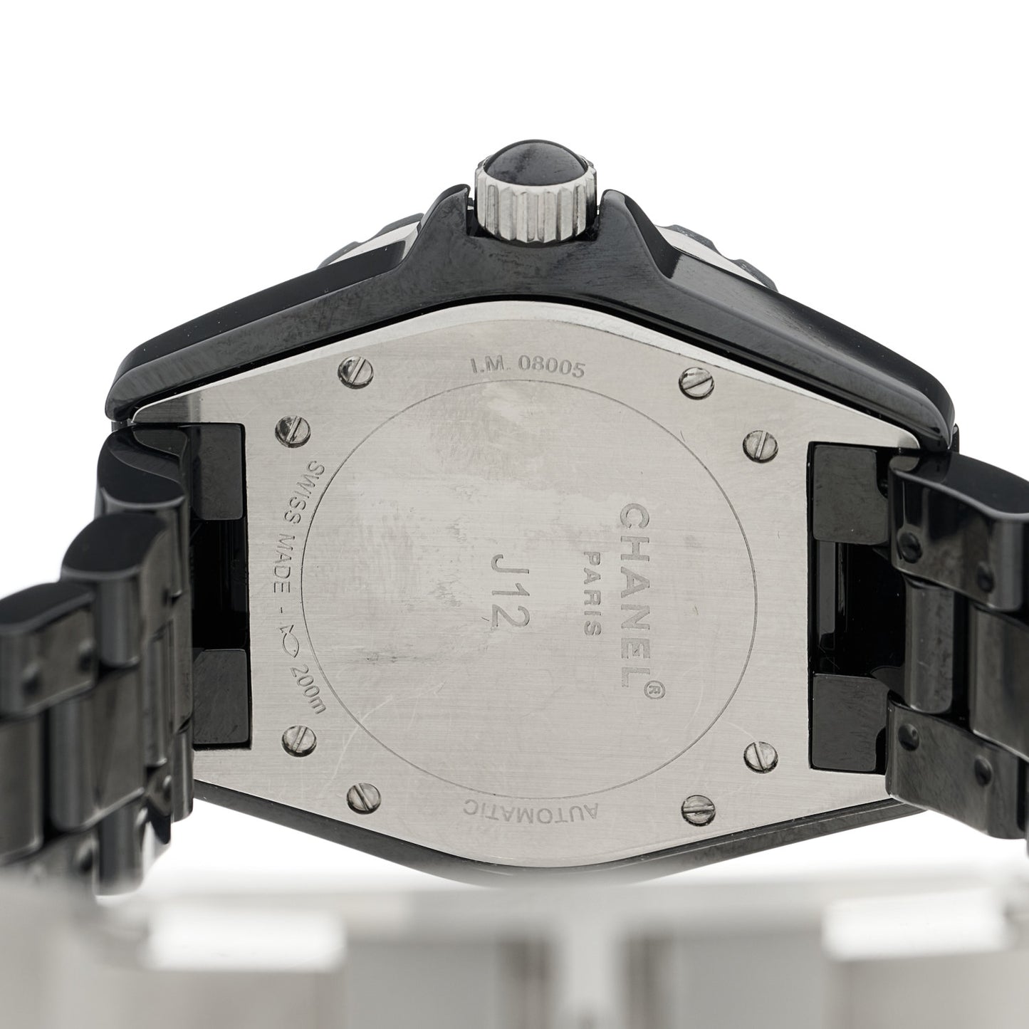 Stainless Steel Ceramic Ruby 38mm J12 Automatic Watch Black
