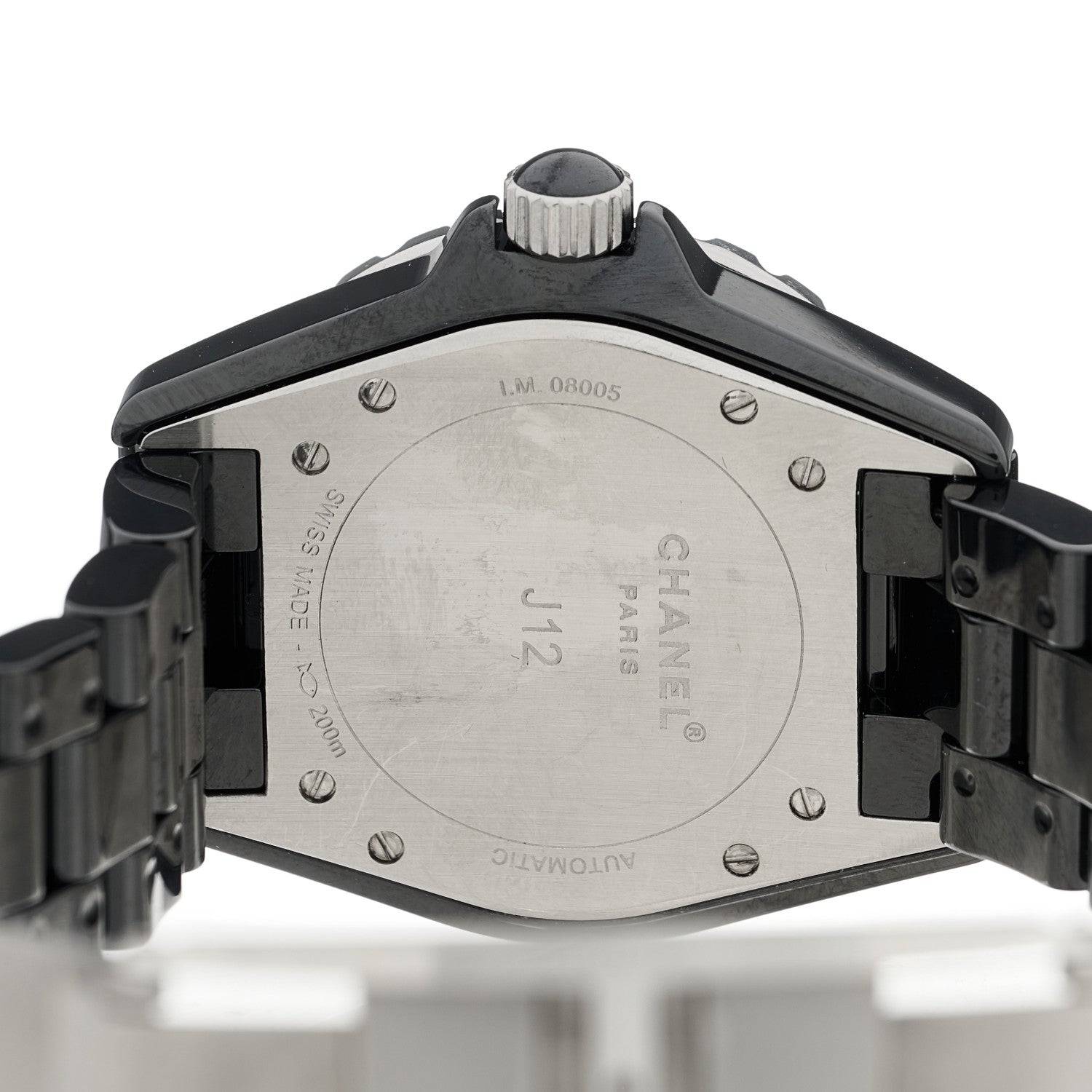 Chanel Stainless Steel Ceramic Ruby 38mm J12 Automatic Watch Black 2 of 5