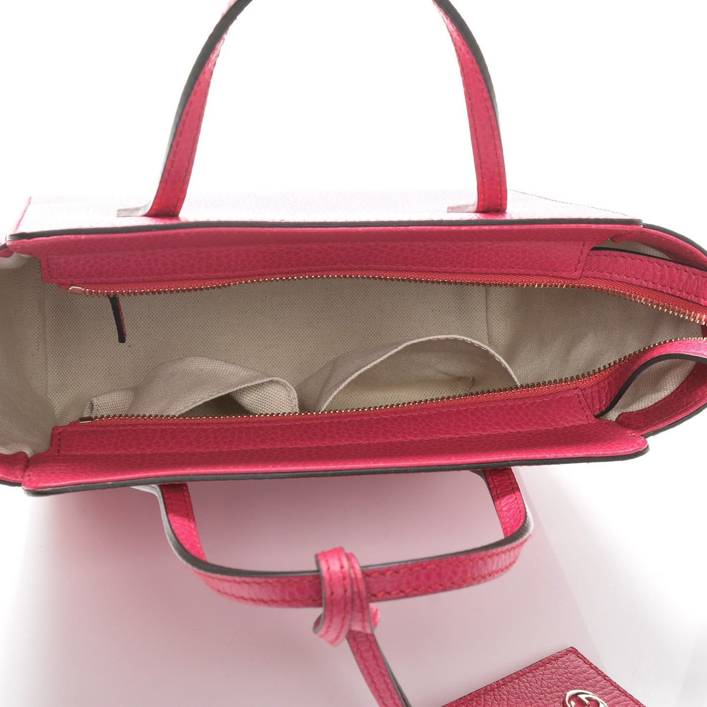Dollar Calfskin Mini Swing Top Handle Bag Blossom