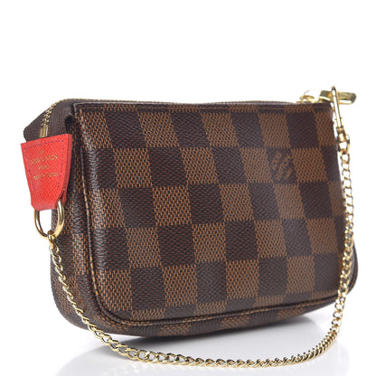 Louis Vuitton Damier Ebene 2019 Christmas Animation Mini Pochette Accessories Red 3 of 8