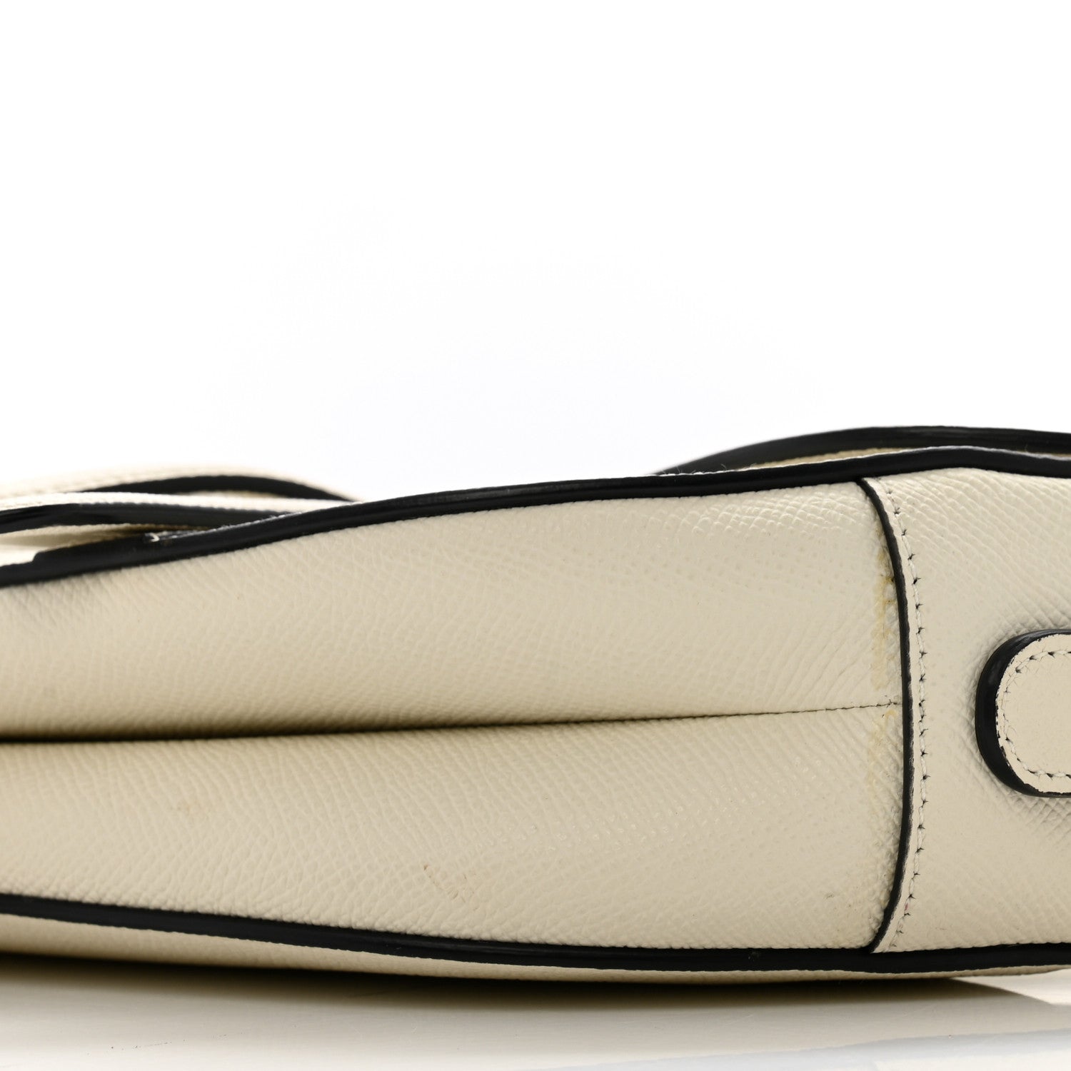 Christian Dior Grained Calfskin Saddle Bag White 10 of 14