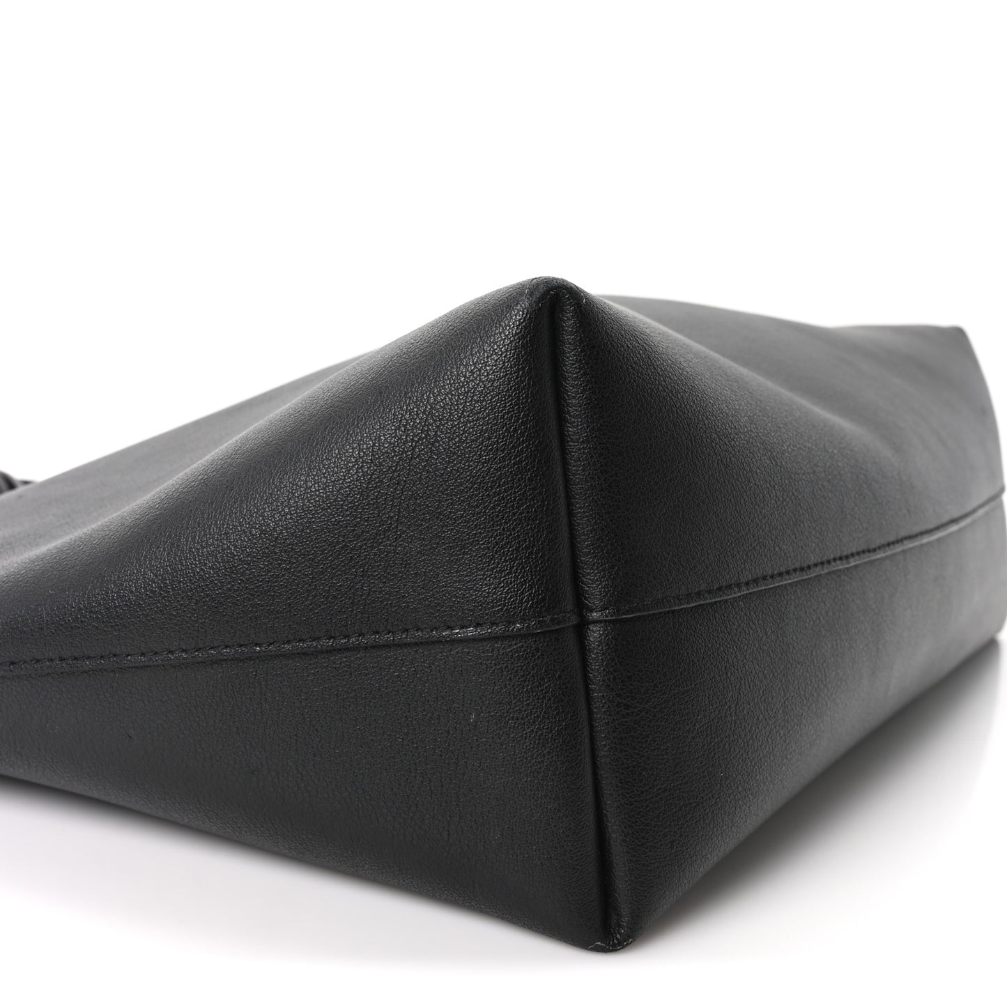 Calfskin Large Shopping Tote Black