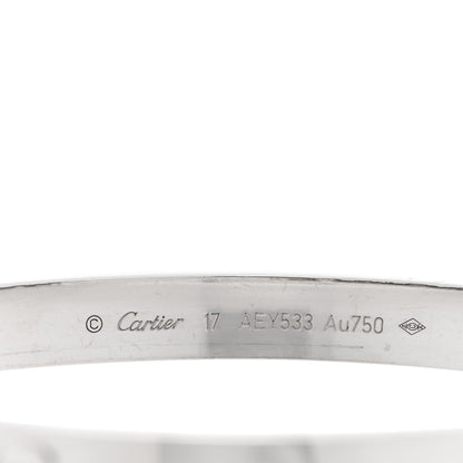Cartier 18K White Gold LOVE Bracelet 17 3 of 7