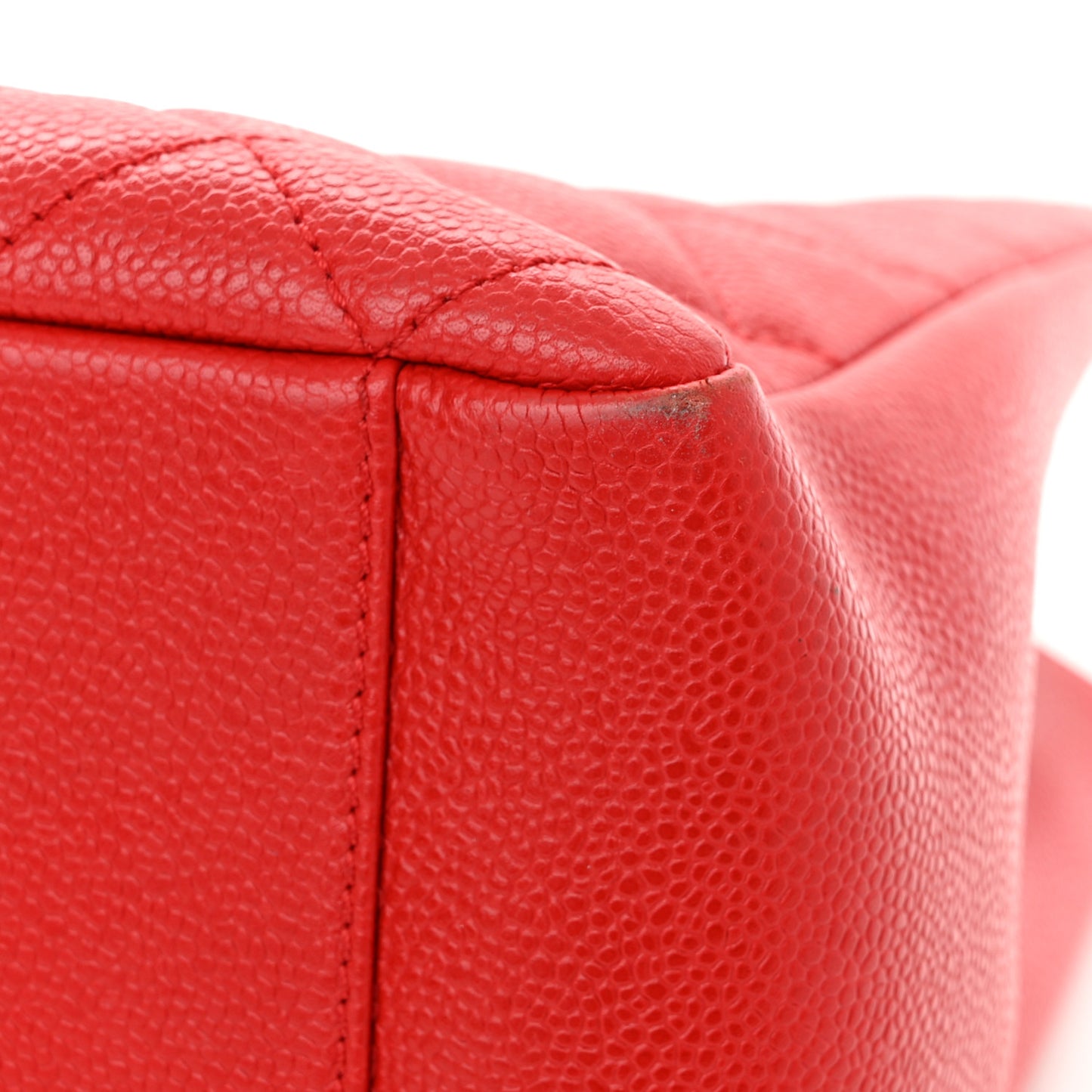 Caviar Quilted Grand Shopping Tote GST Red