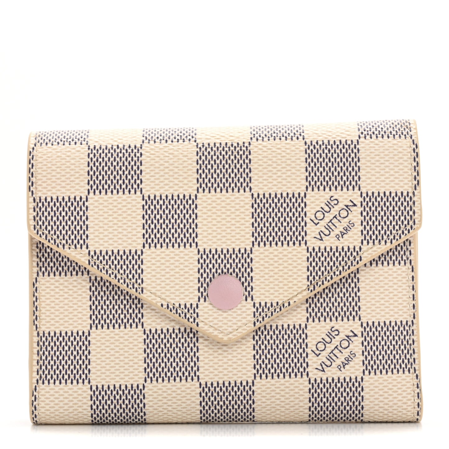 Damier Azur Victorine Wallet Rose Ballerine