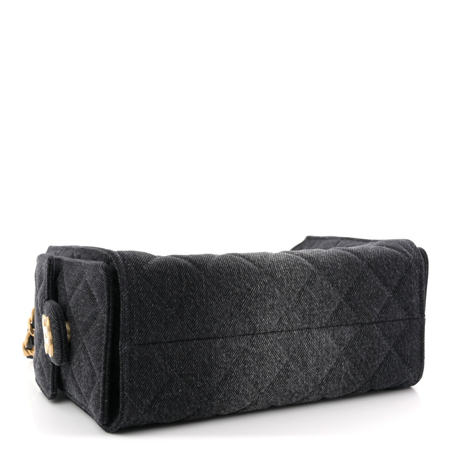 Chanel Washed Denim Quilted Mini Chanel 25 Handbag Black 1813397