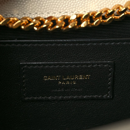 Saint Laurent Grain De Poudre Medium Classic Monogram Kate Satchel Blanc Vintage 6 of 8
