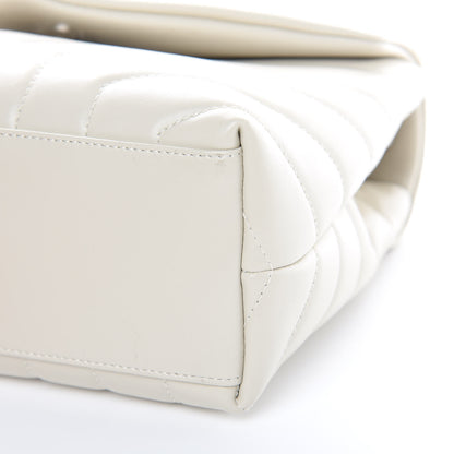 Saint Laurent Calfskin Y Quilted Monogram Small Loulou Chain Satchel Ivory 9 of 11