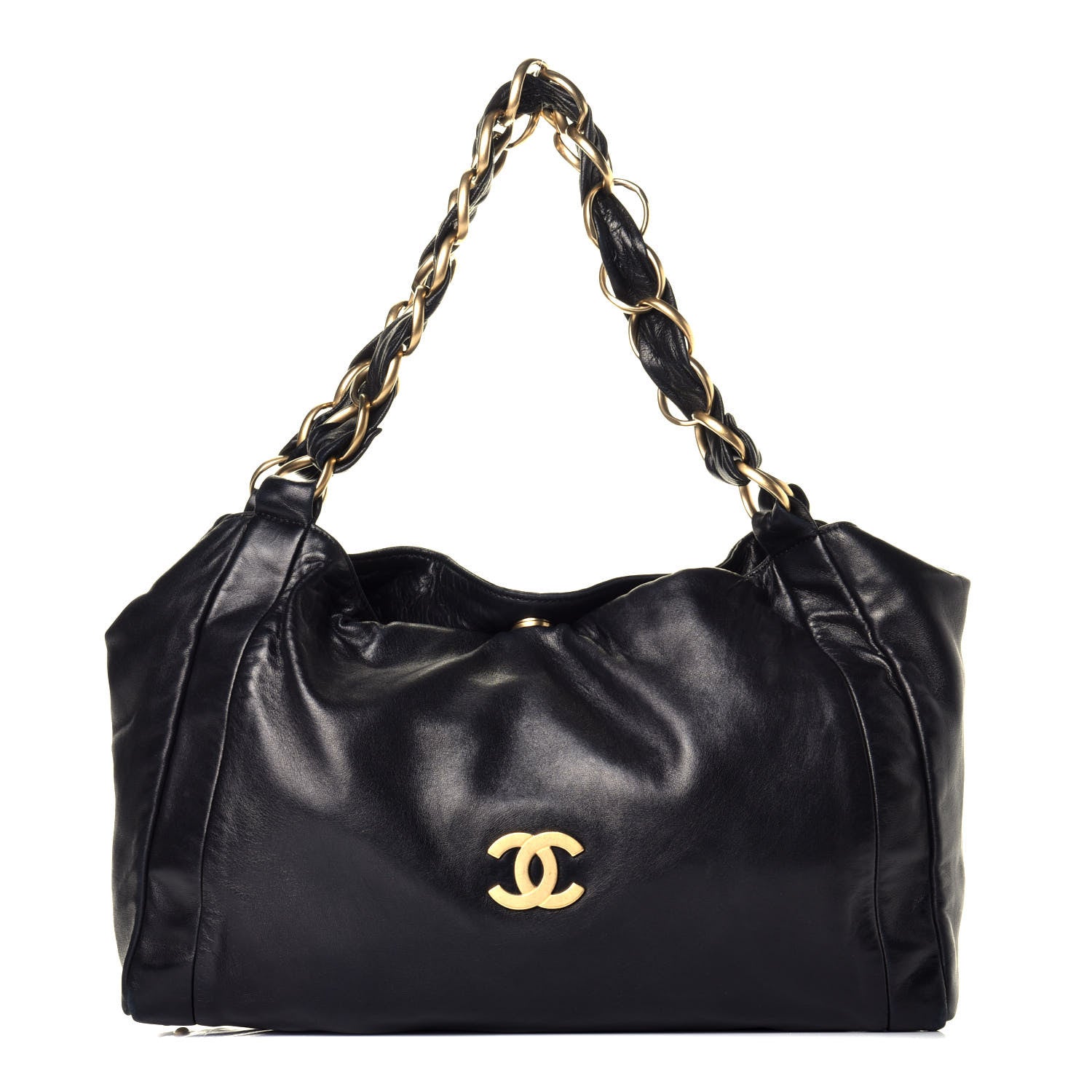 Chanel Lambskin Small Olsen Shoulder Bag Black 1 of 8