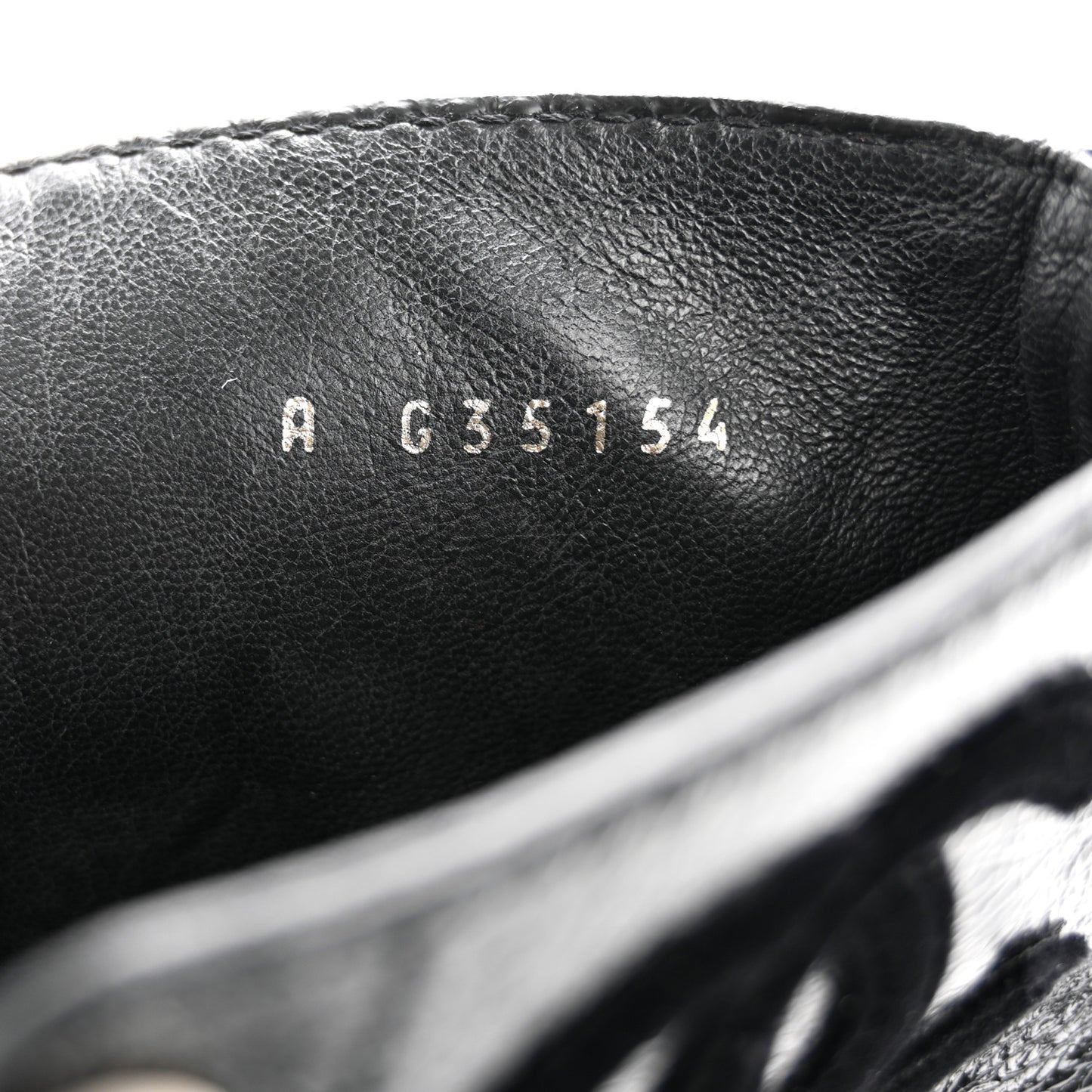 Shiny Calfskin Velvet Pearl Combat Short Boots 36 Black