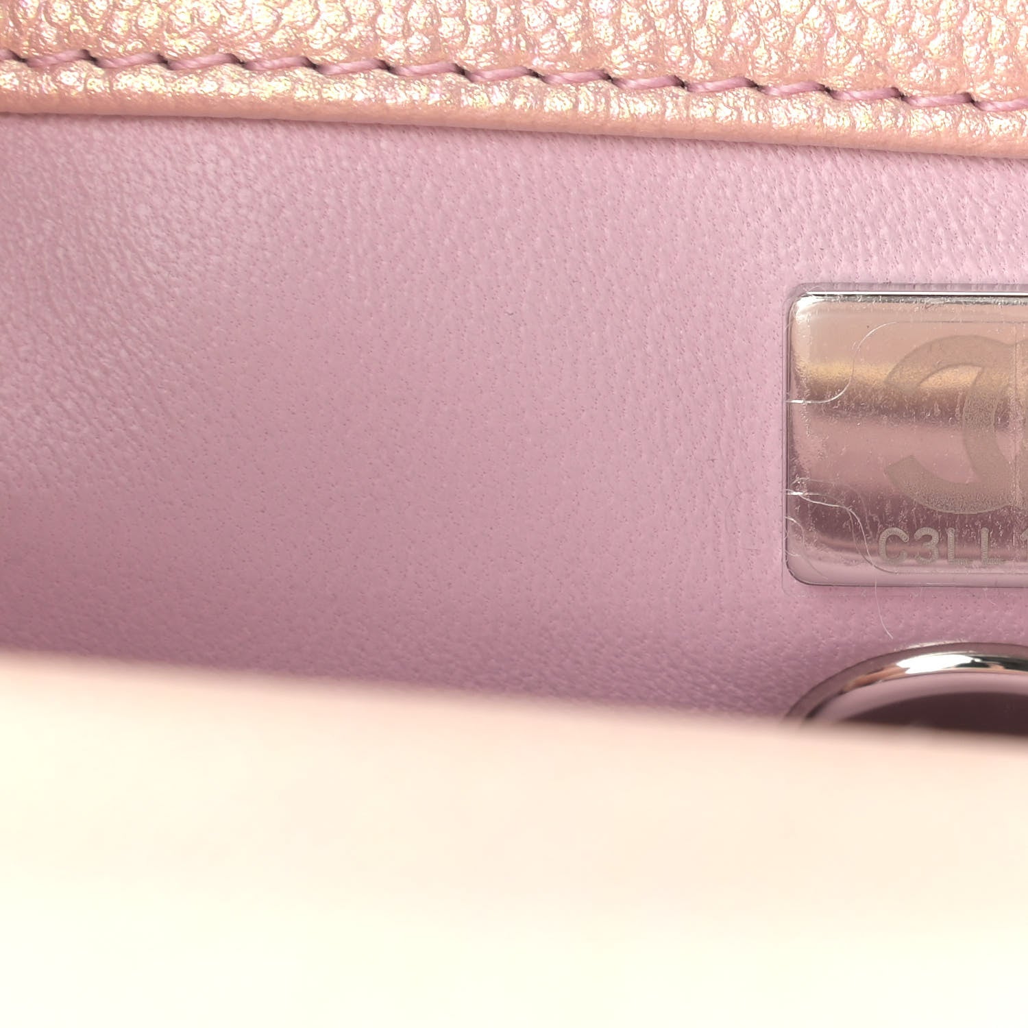 Chanel Iridescent Caviar Quilted Mini Coco Handle Flap Pink 7 of 10