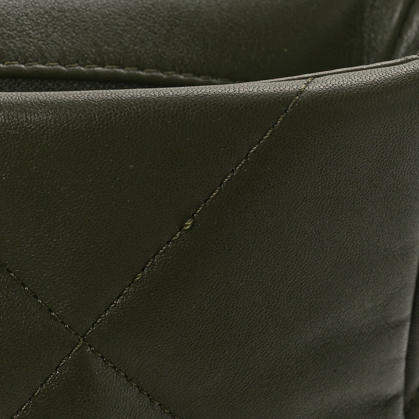 Lambskin Quilted Medium Chanel 19 Flap Khaki