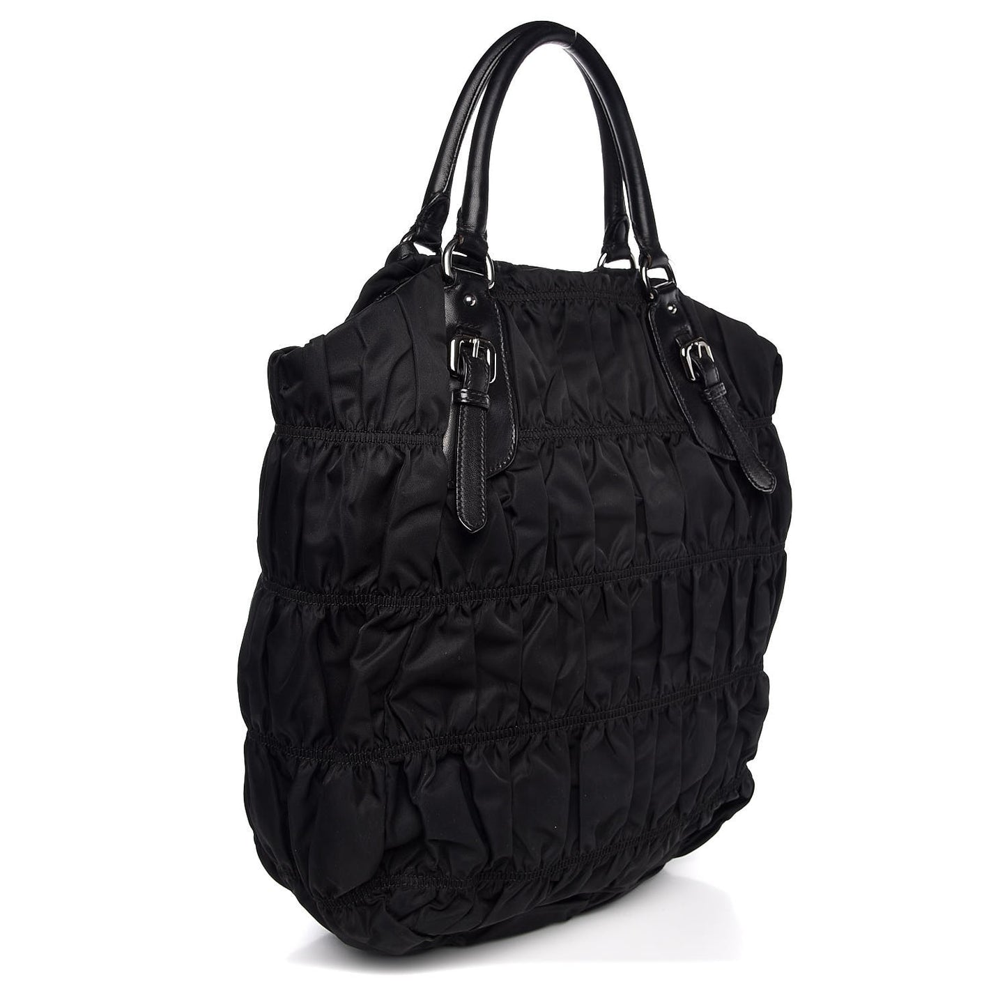 Tessuto Nylon Gaufre Tote Black