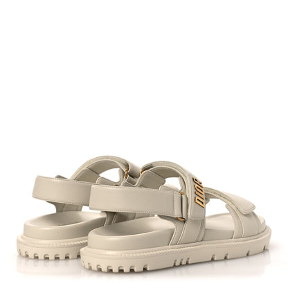 Christian Dior Lambskin Dioract 10mm Slide Sandals 39.5 Off White 5 of 11