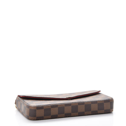 Louis Vuitton Damier Ebene Pochette Felicie Chain Wallet 4 of 11