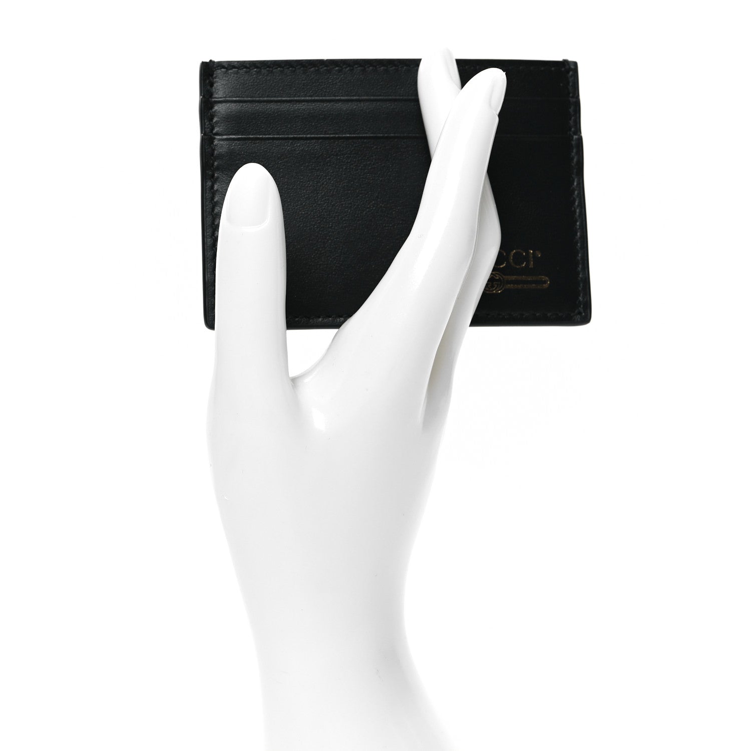 Gucci Plutone Calfskin Logo Card Holder Black 2 of 7