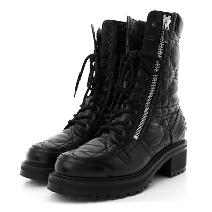 Christian Dior Calfskin Cannage D-Leader Ankle Boots 40.5 Black 4 of 11