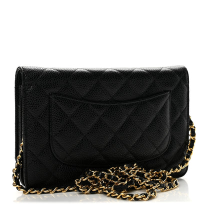 Chanel Caviar Quilted Wallet on Chain WOC Black 3 of 14