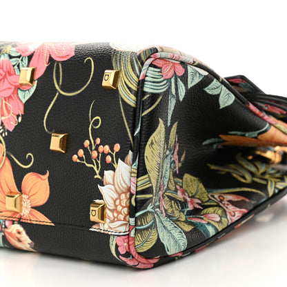 Salvatore Ferragamo Calfskin Floral Print The Studio Bag Black Multicolor 6 of 10