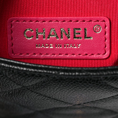 Chanel Shiny Caviar Quilted Small Chain Melody Flap Black 6 of 10