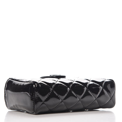 Chanel Patent Quilted Mini Phone Holder Clutch Black 4 of 7