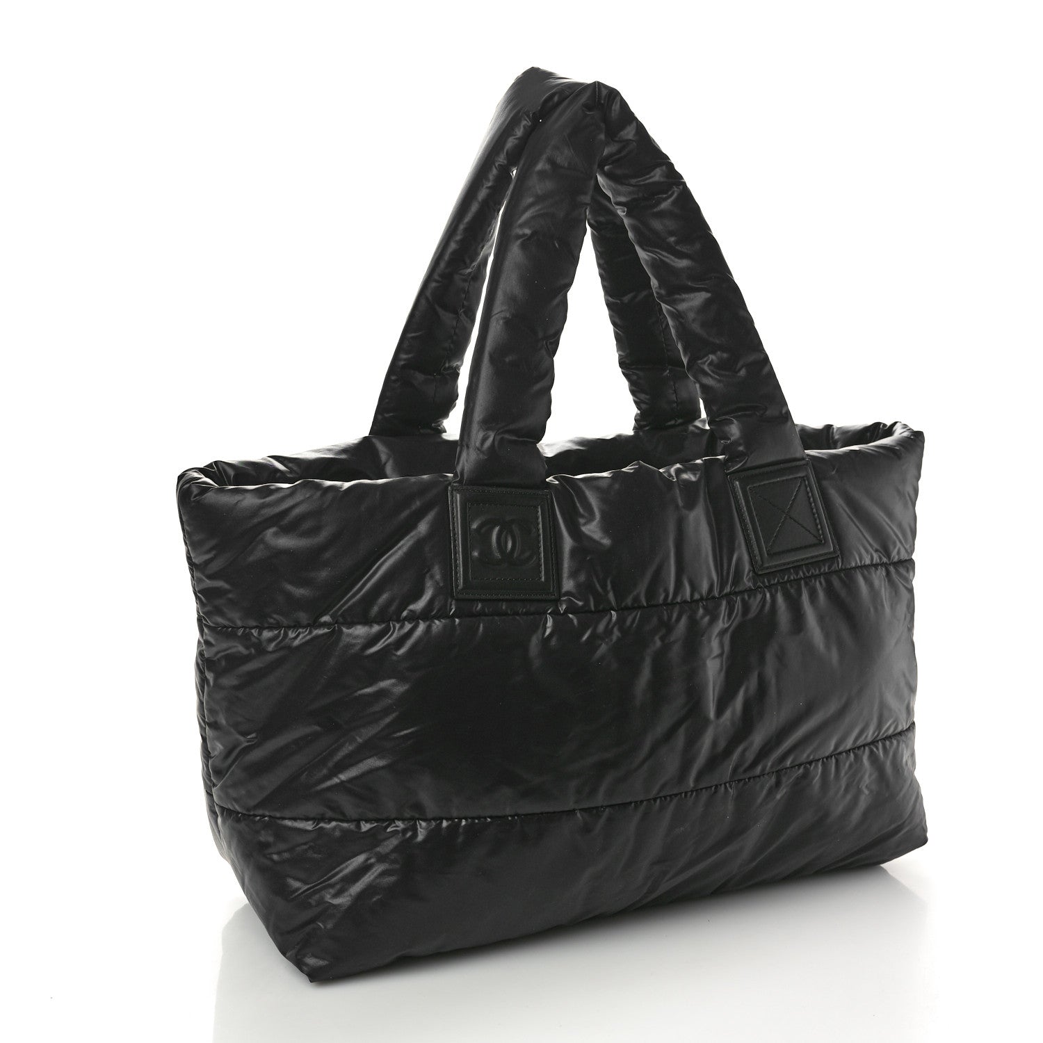 Chanel Nylon Quilted Coco Cocoon Reversible Tote Black 3 of 10