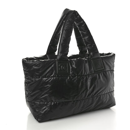 Chanel Nylon Quilted Coco Cocoon Reversible Tote Black 3 of 10