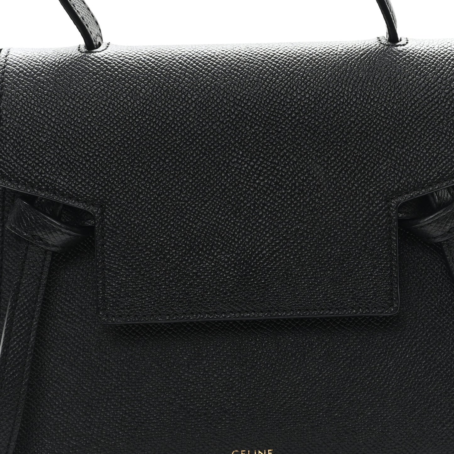 Grained Calfskin Nano Belt Bag Black