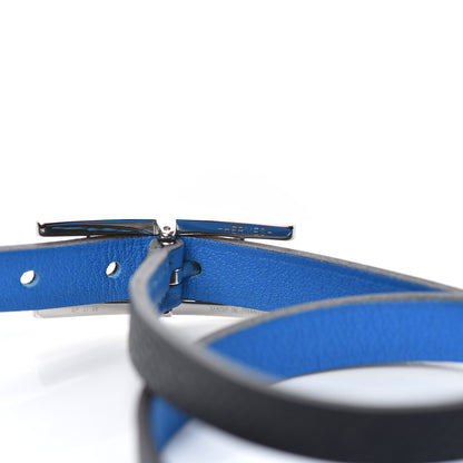 Hermes Swift Epsom Behapi Double Tour Reversible Bracelet Bleu Hydra Black 5 of 6