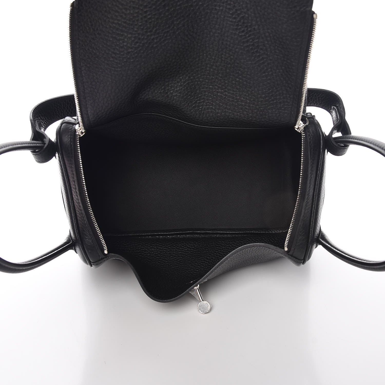 Hermes Taurillon Clemence Lindy 26 Black 9 of 12