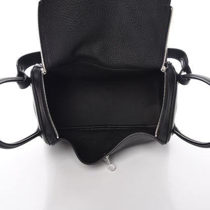 Hermes Taurillon Clemence Lindy 26 Black 9 of 12