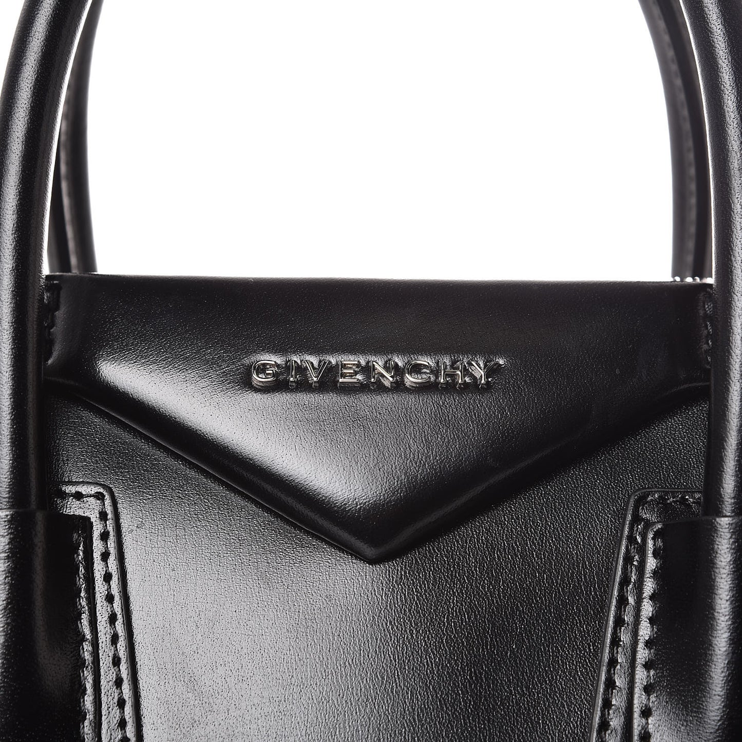 Shiny Lord Calfskin Small Antigona Black