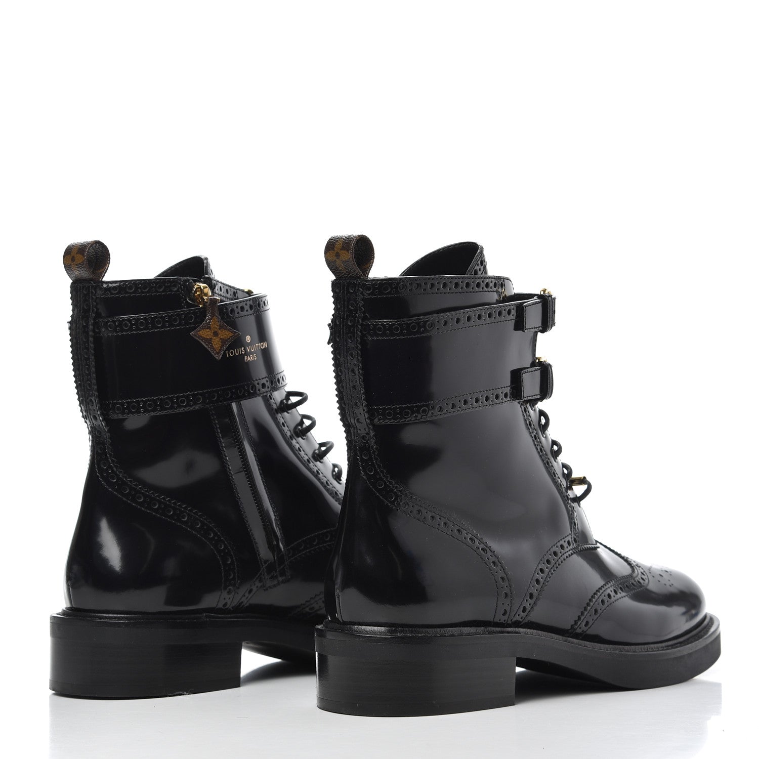 Louis Vuitton Glazed Calfskin Midtown Ankle Boots 41 Black 4 of 9