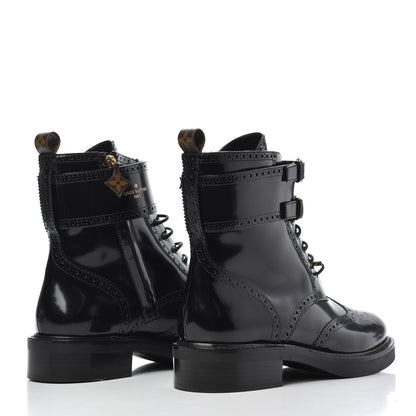 Louis Vuitton Glazed Calfskin Midtown Ankle Boots 41 Black 4 of 9