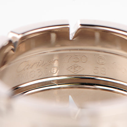 Cartier 18K White Gold 11mm Tank Francaise Ring 58 8.25 4 of 4