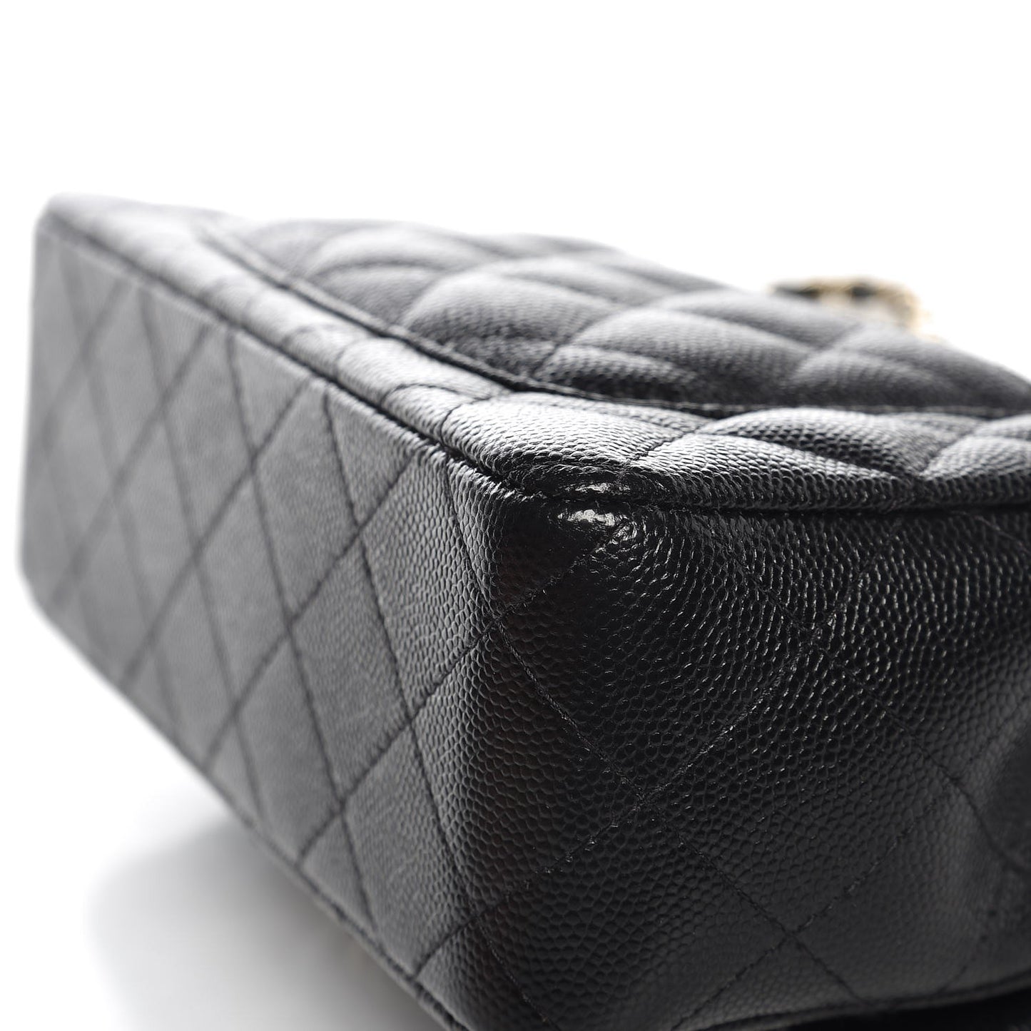 Caviar Quilted Mini Rectangular Flap Black