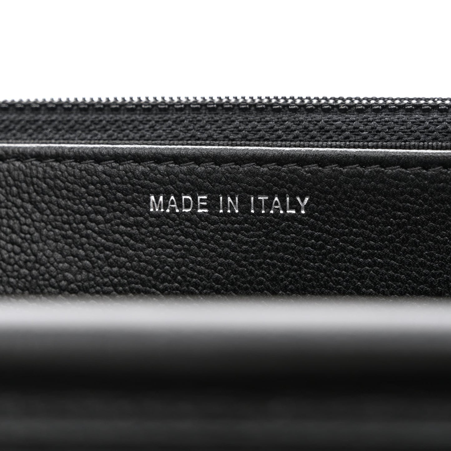 Grained Calfskin Quilted CC Box Wallet On Chain WOC Black