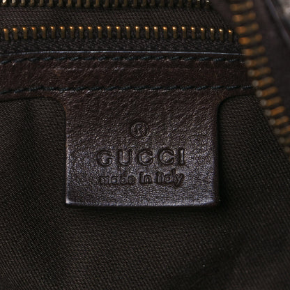 Gucci Monogram Medium Jockey Hobo Dark Brown 6 of 12
