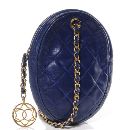 Chanel Lambskin Quilted Shoulder Bag Blue 3 of 9