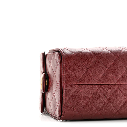Chanel Caviar Quilted Small Chanel 25 Handbag Burgundy 9 of 10