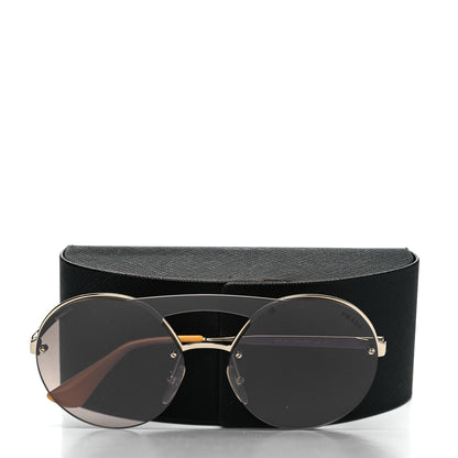 Prada Metal Round Gradient Sunglasses SPR 65T Gold 7 of 7