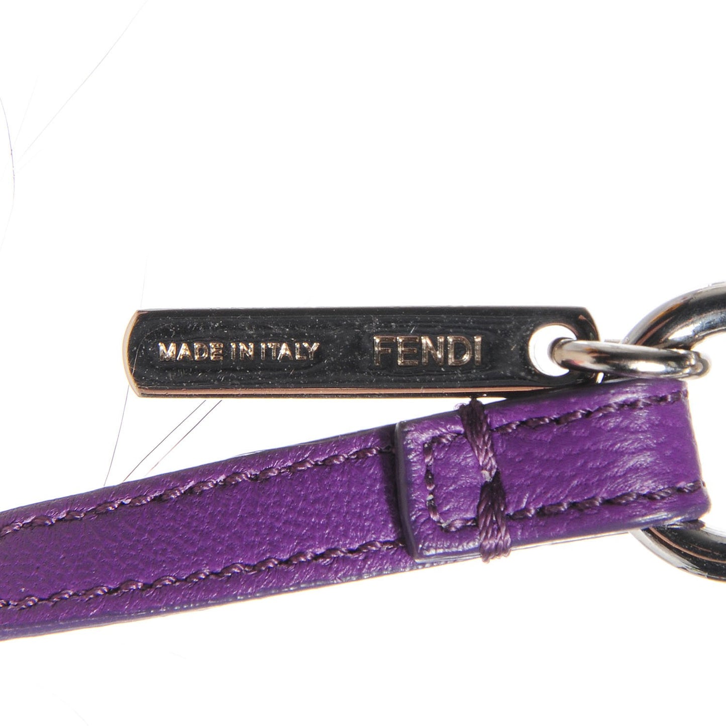 Fox Mink Rabbit Fur Sparkle Monster Bag Bug Charm Orange Multicolor