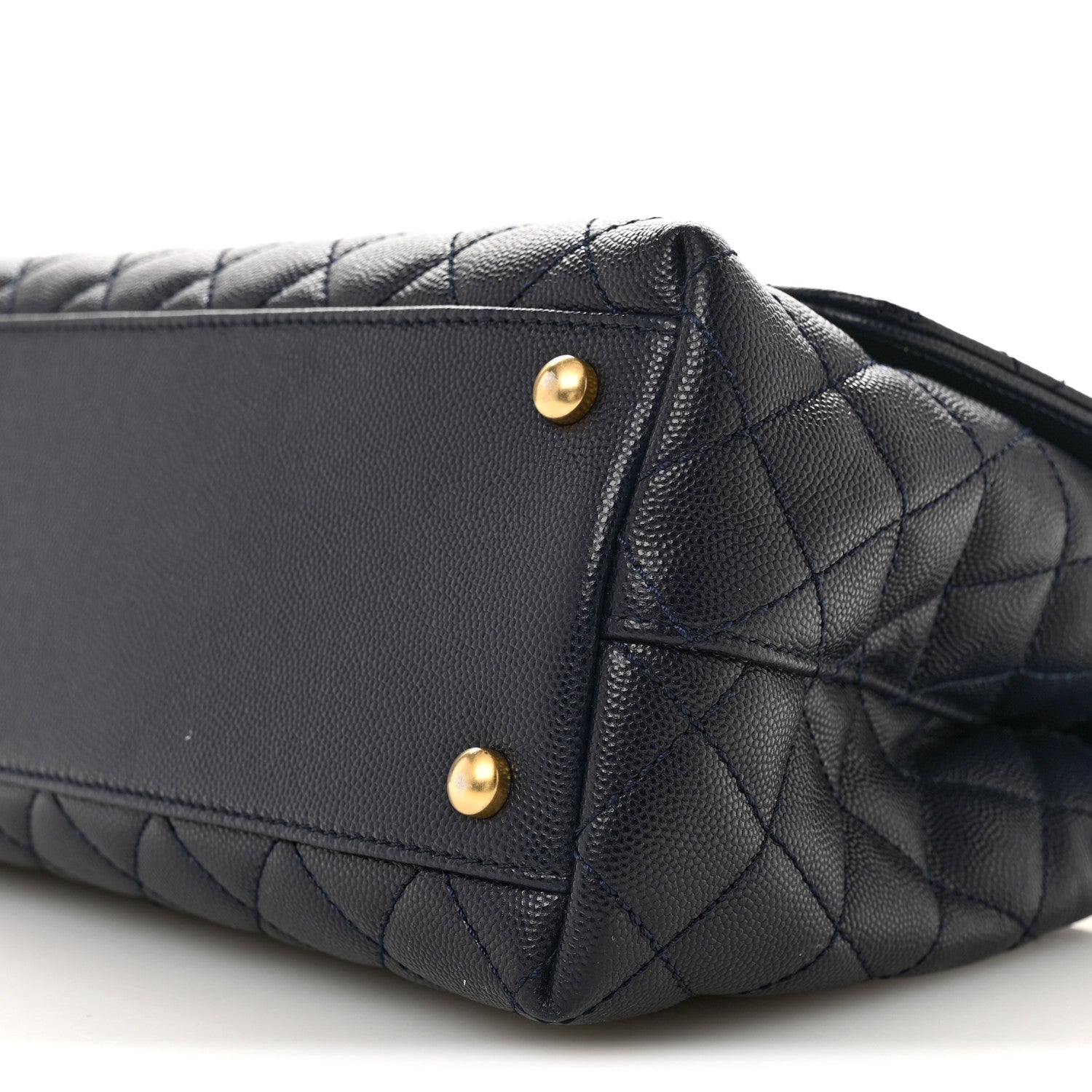 Chanel Caviar Quilted Small Coco Chain Handle Flap Navy Blue 10 of 10